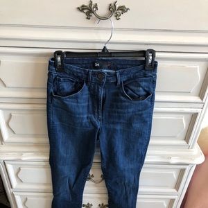 High Waisted 3x1 Frayed Cuff Jeans sz 26